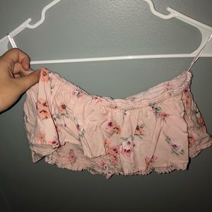 pink crop top